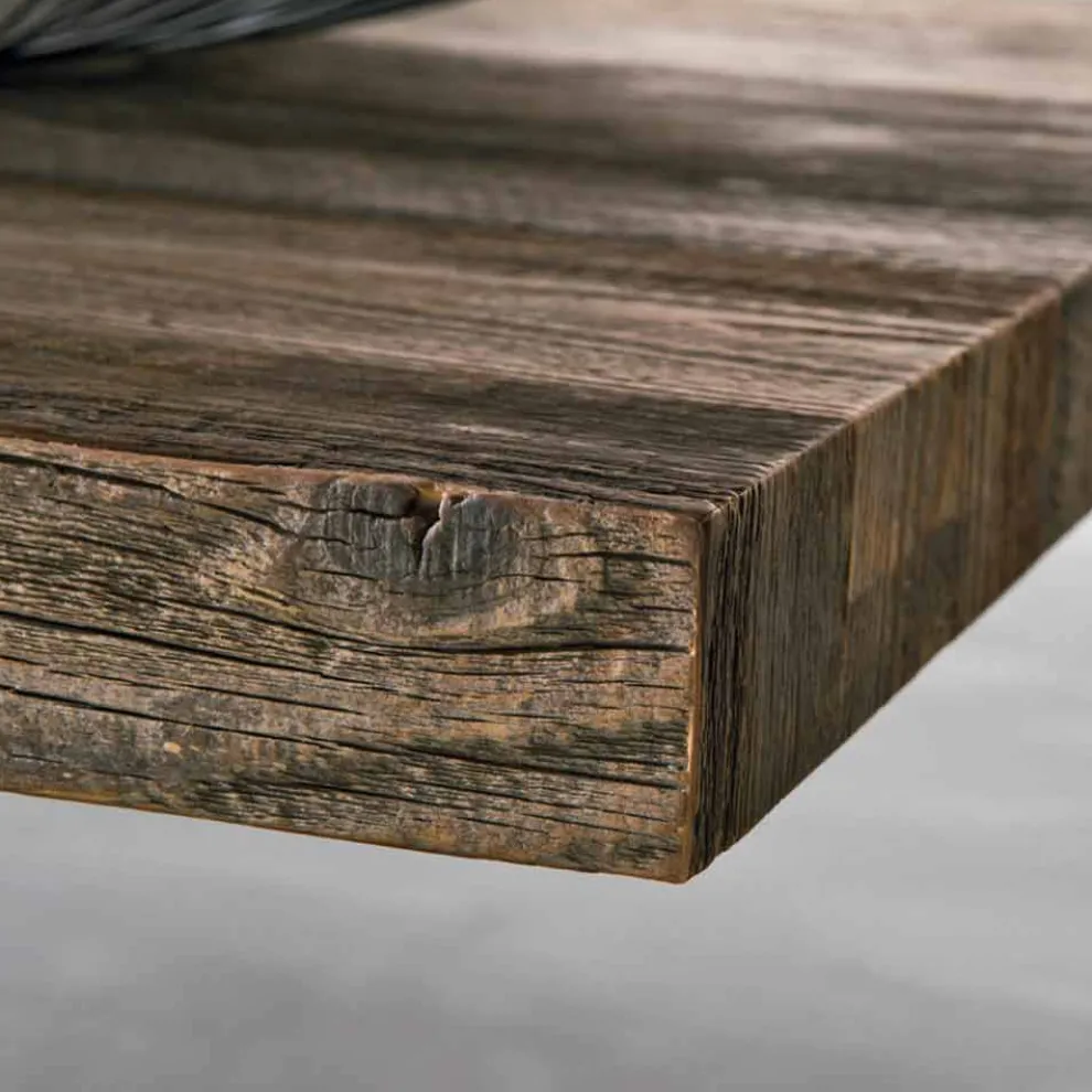 Moderner Esstisch aus Massivholz made in Italy, Oncino