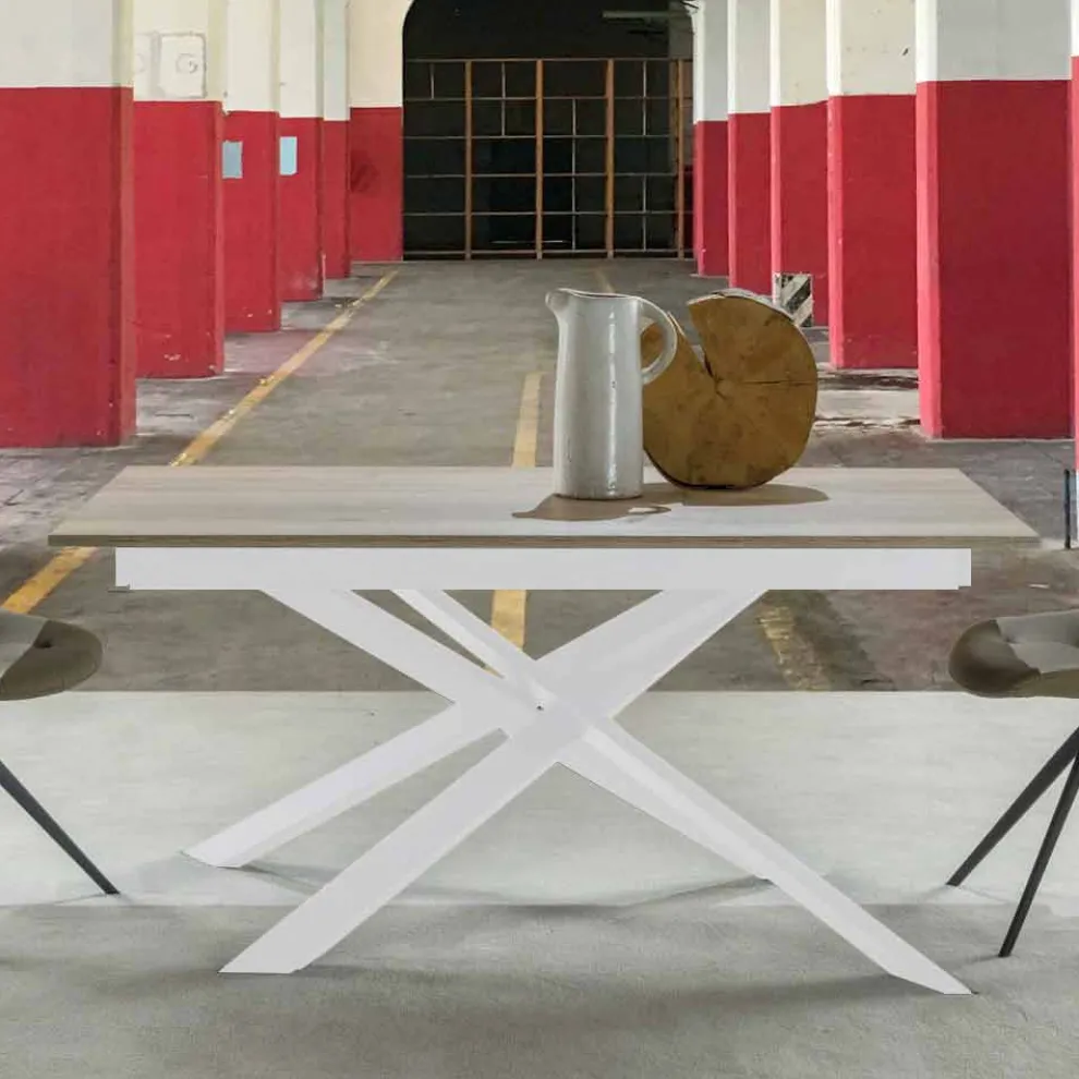 Moderner Esstisch ausziehbar, Melamintischplatte - Marliana