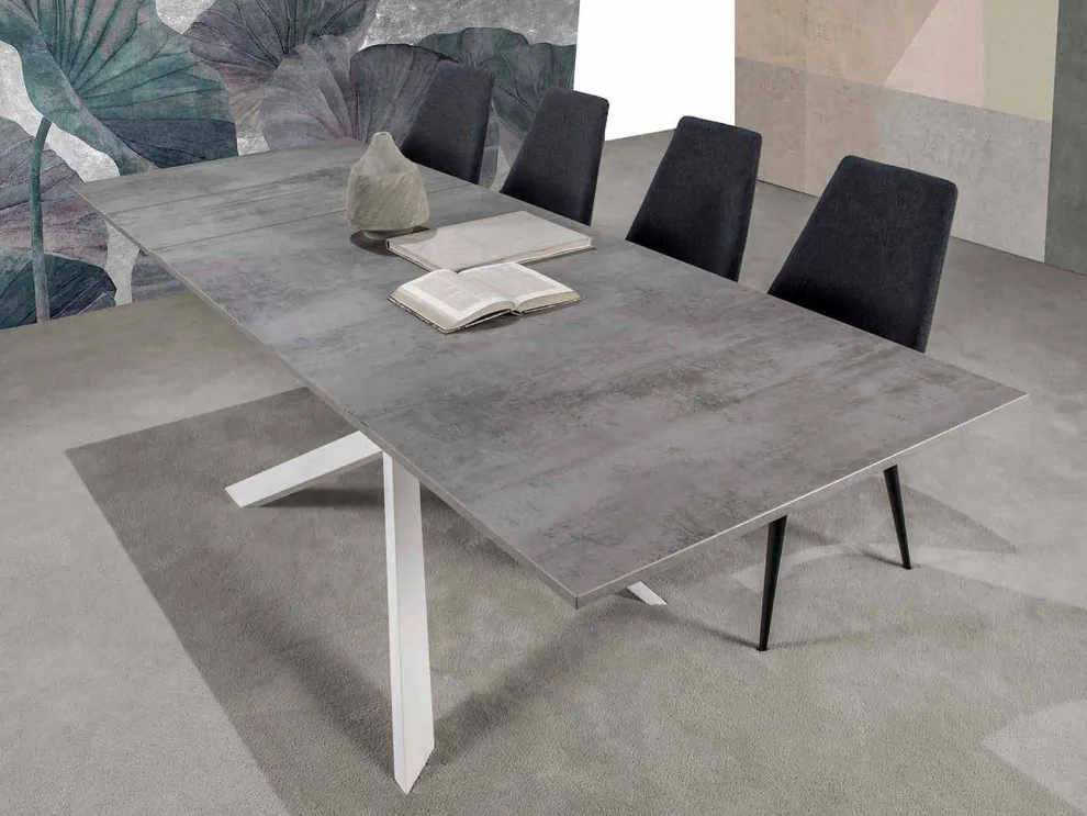 Moderner Esstisch ausziehbar, Melamintischplatte - Marliana