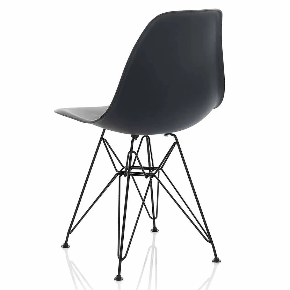 Moderner Esszimmerstuhl aus Polypropylen und Metall, 4 Stück - Chiazza