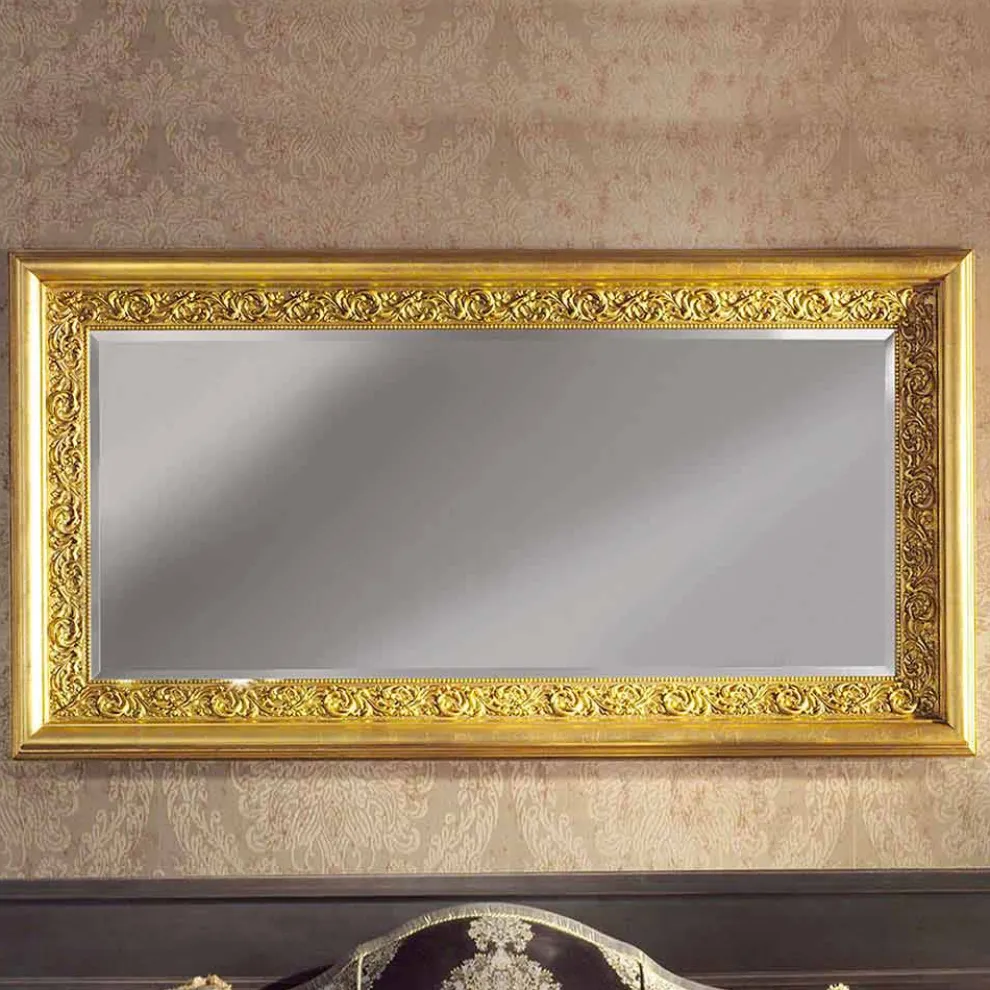 Moderner handgemachter Ayous Holz Wandspiegel hergestellt in Italien Enrico