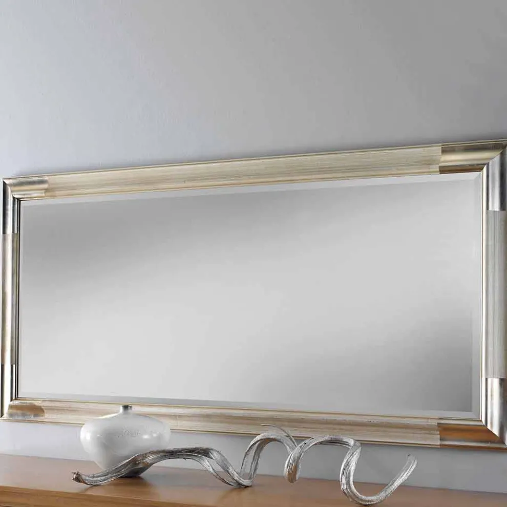 Moderner hölzerner Wandspiegel hergestellt in Italien Piera