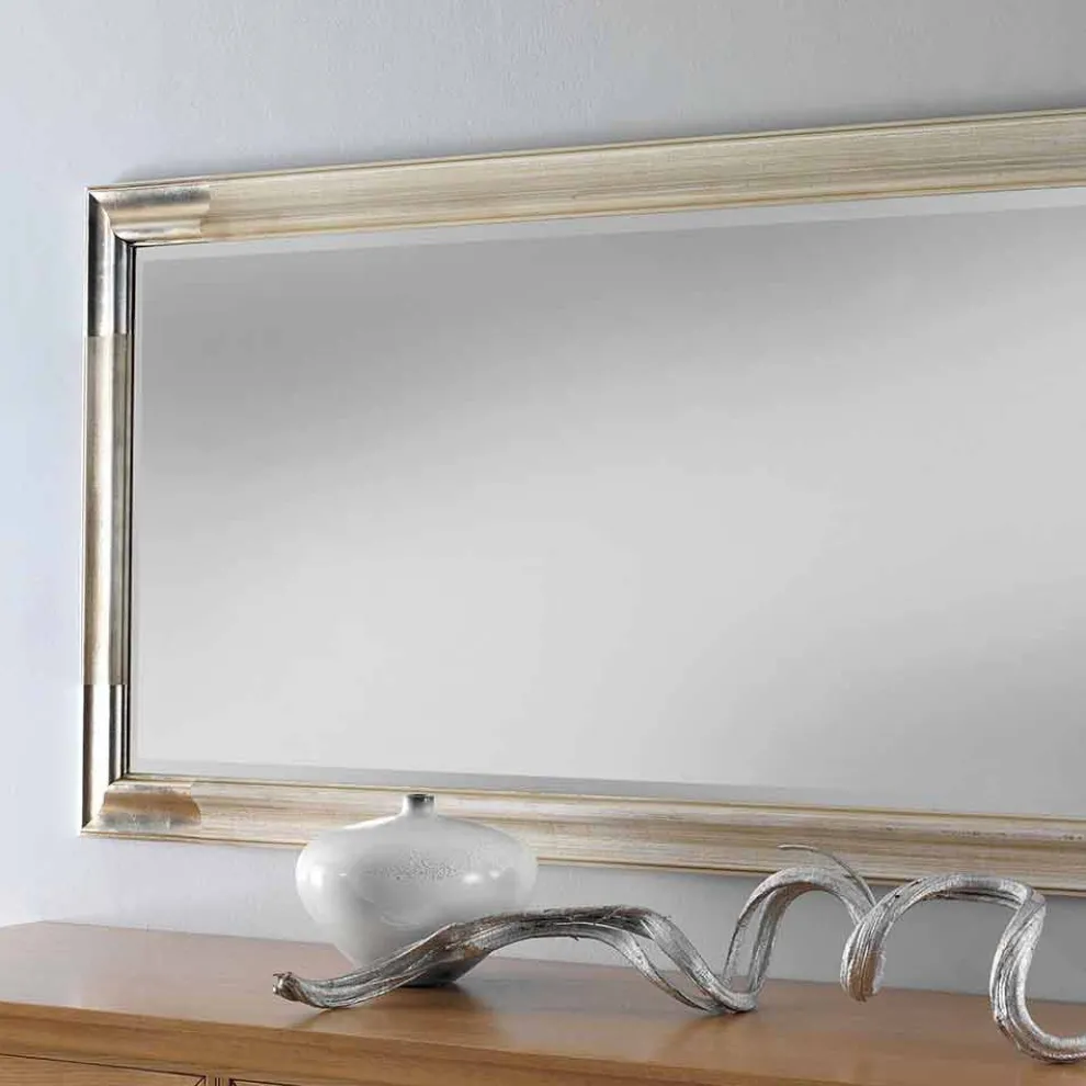 Moderner hölzerner Wandspiegel hergestellt in Italien Piera