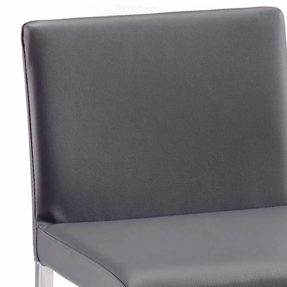 Moderner Hocker aus Kunstleder, H.94 cm Alwyn, vollständig in Italien hergestellt