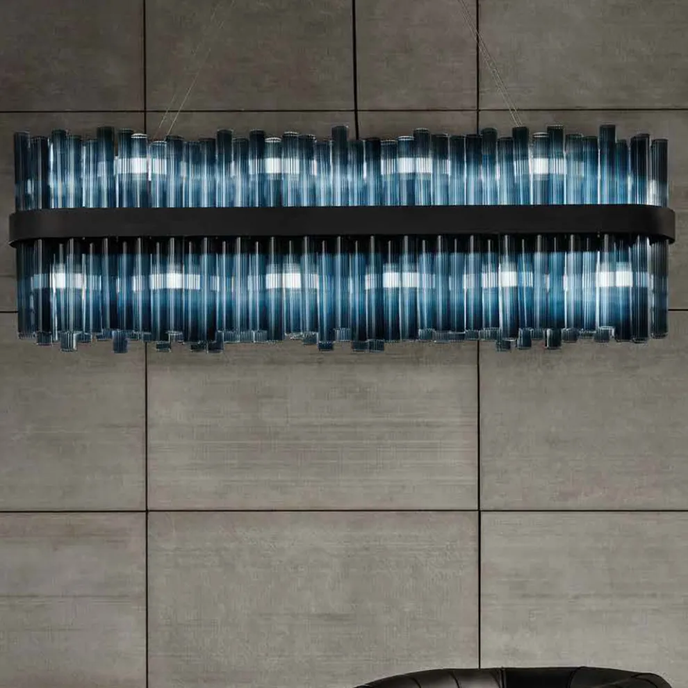 Moderner italienischer handgefertigter Luxus-Kronleuchter aus mundgeblasenem Glas - Maesta