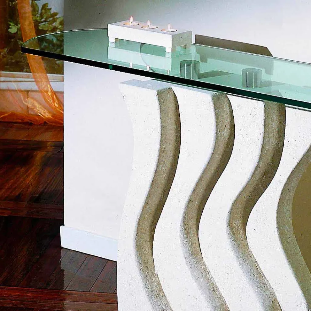 Moderner Konsolentisch aus Stein und Kristall Ciril