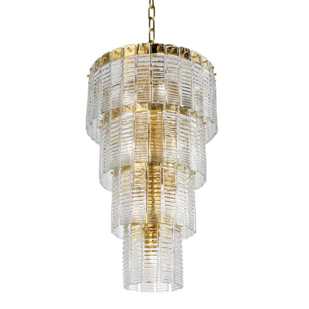 Moderner Kronleuchter 12 Lichter aus handgefertigtem italienischem Luxusglas - Valadier