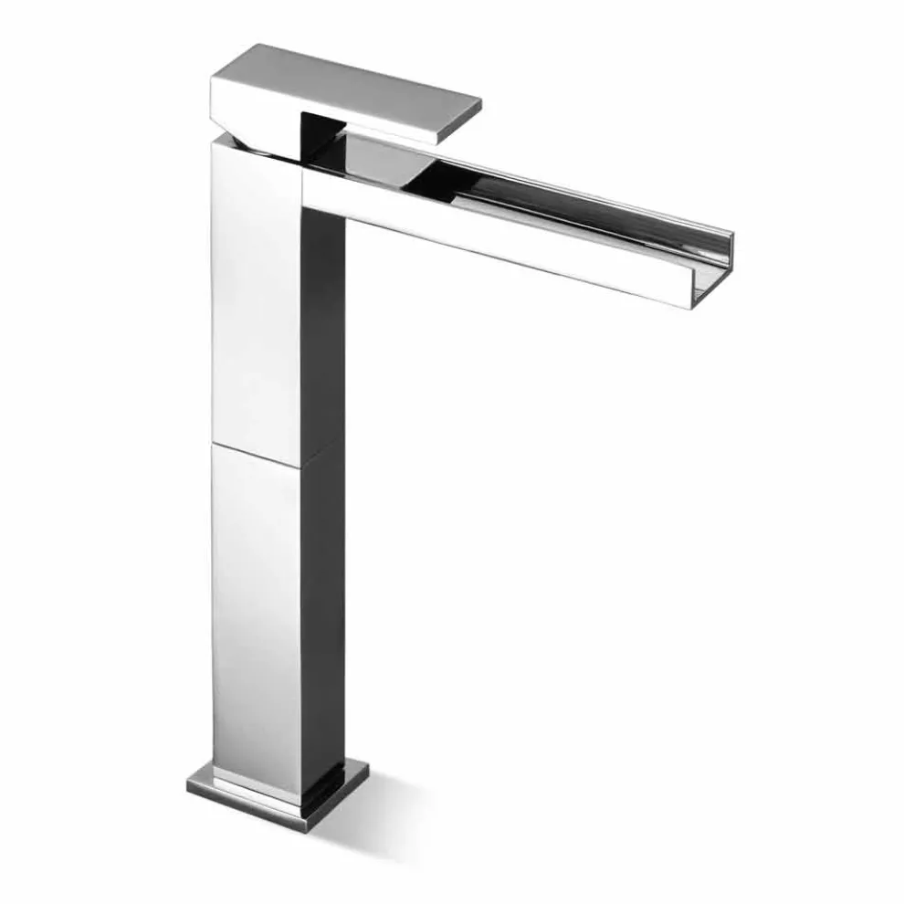 Moderner Langauslauf-Waschtischmischer ohne Abfluss Made in Italy - Bibo