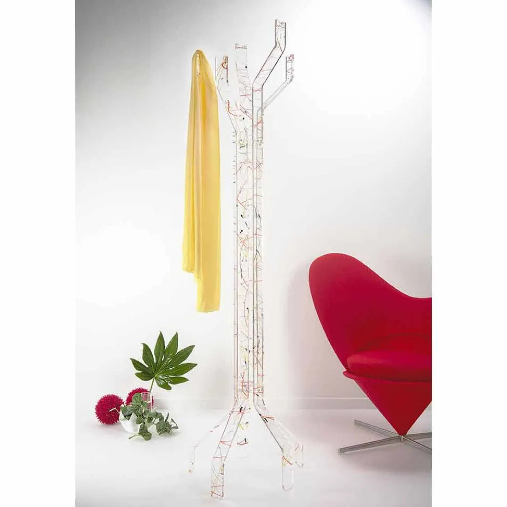 Moderner, mehrfarbiger Bodengarderobenständer aus Andrea, Italien