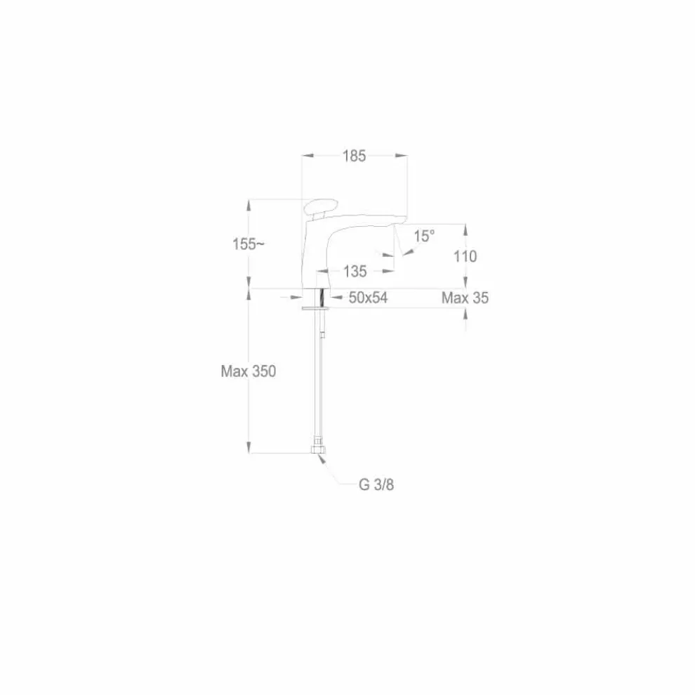 Moderner Messing-Waschbeckenmischer Made in Italy - Besugo