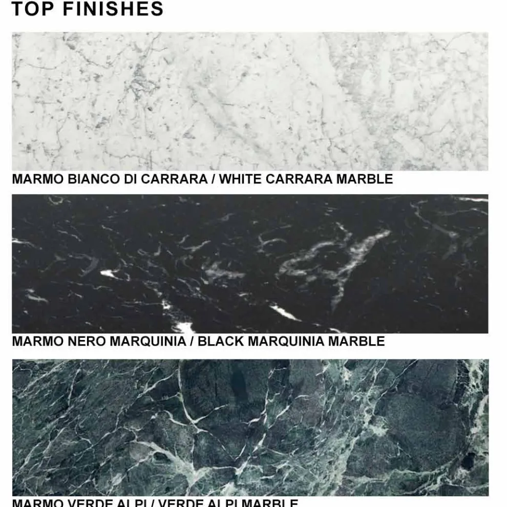 Moderner ovaler Tisch aus Carrara- oder schwarzem Marquinia-Marmor, hergestellt in Italien – Dollars