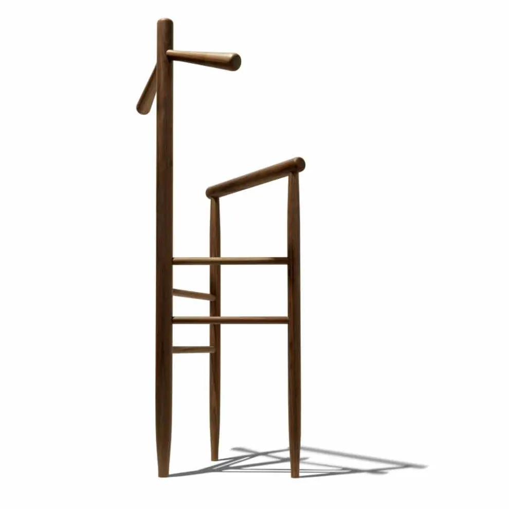 Moderner Parkservice aus massivem Walnussholz oder massiver Esche Made in Italy - Kora