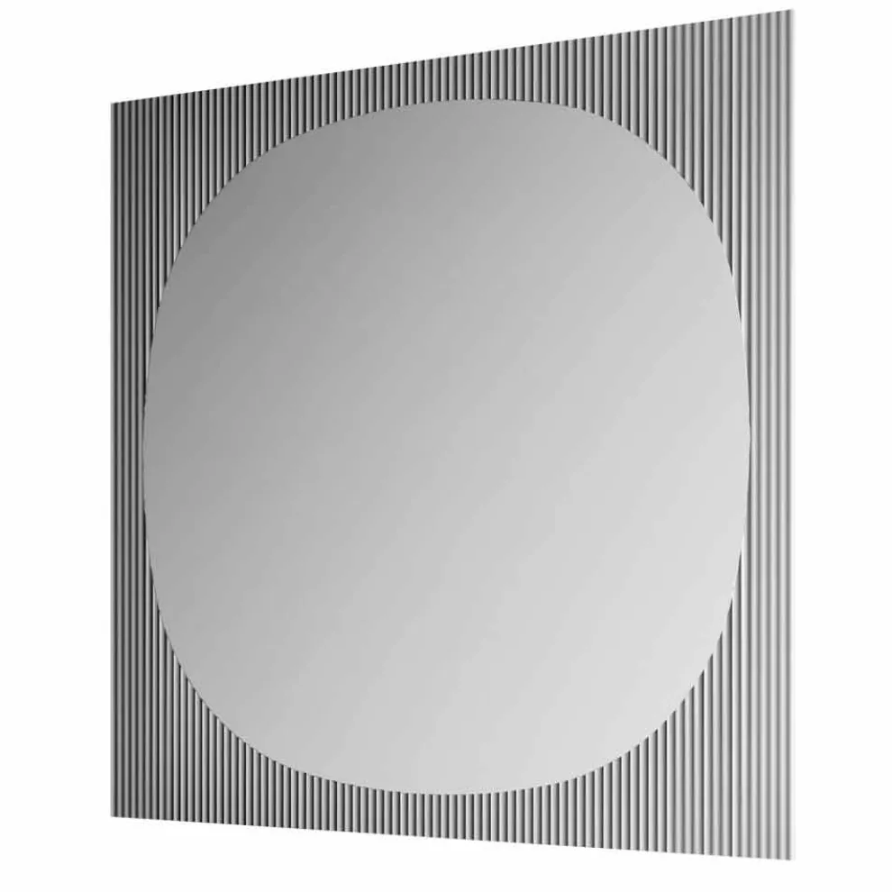 Moderner quadratischer Wandspiegel in rauchiger Farbe Made in Italy - Bandolero