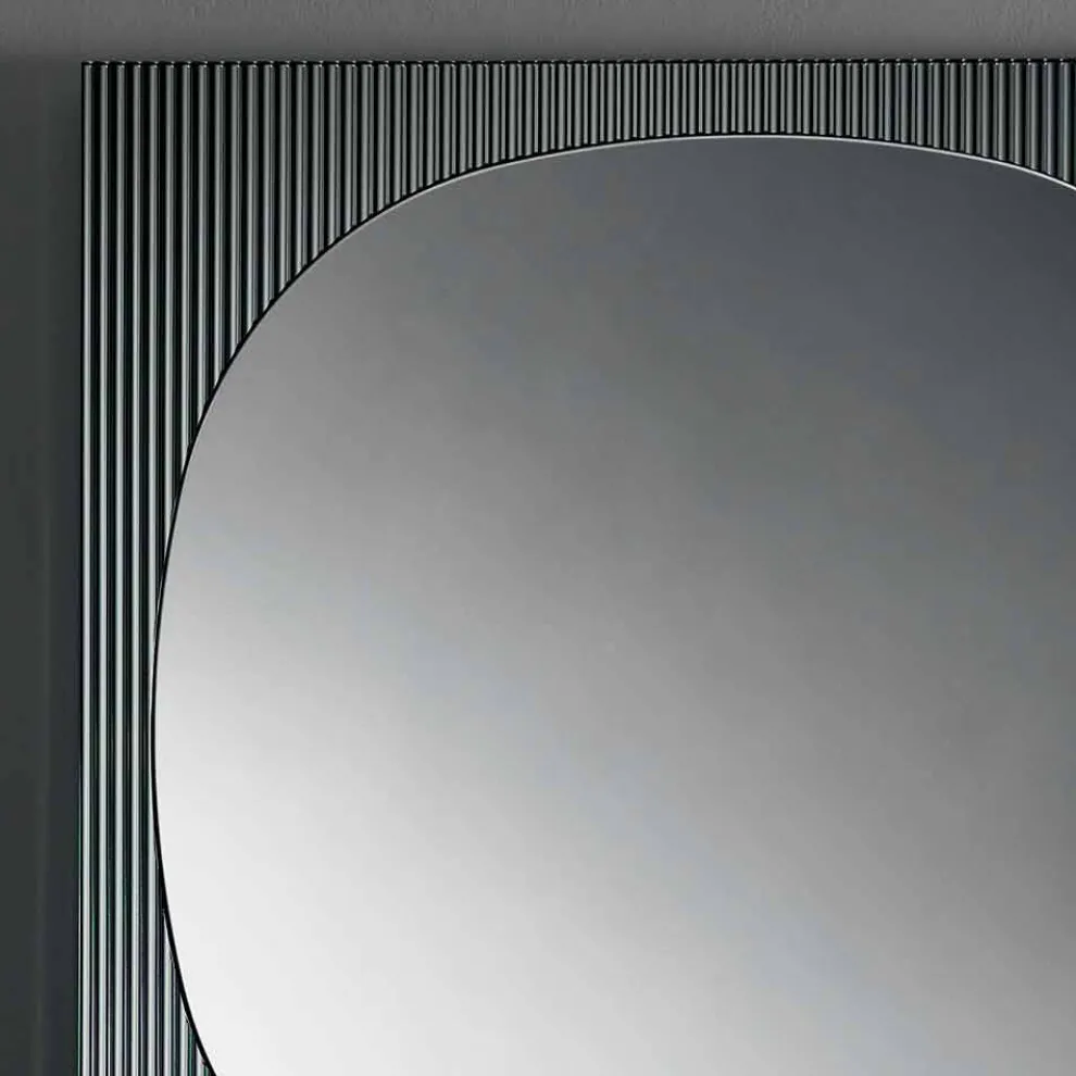 Moderner quadratischer Wandspiegel in rauchiger Farbe Made in Italy - Bandolero