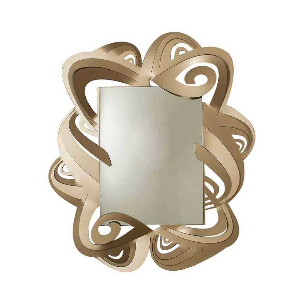 Moderner rechteckiger Wandspiegel aus Eisen Made in Italy - Penny