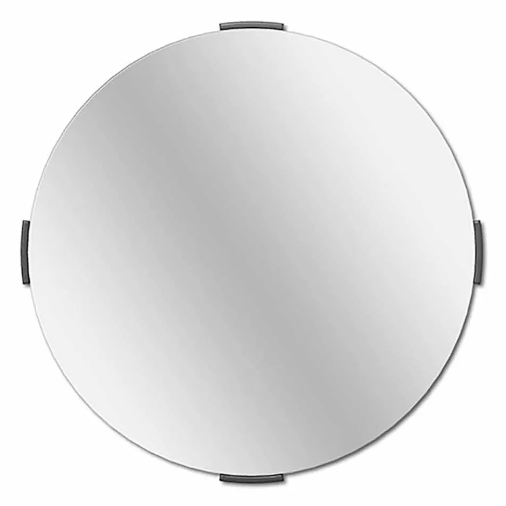 Moderner runder freitragender Wandspiegel mit Rahmen - Odosso