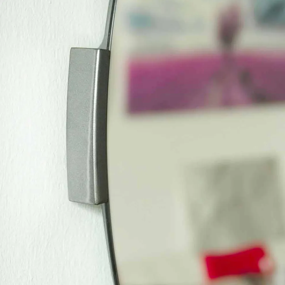 Moderner runder freitragender Wandspiegel mit Rahmen - Odosso