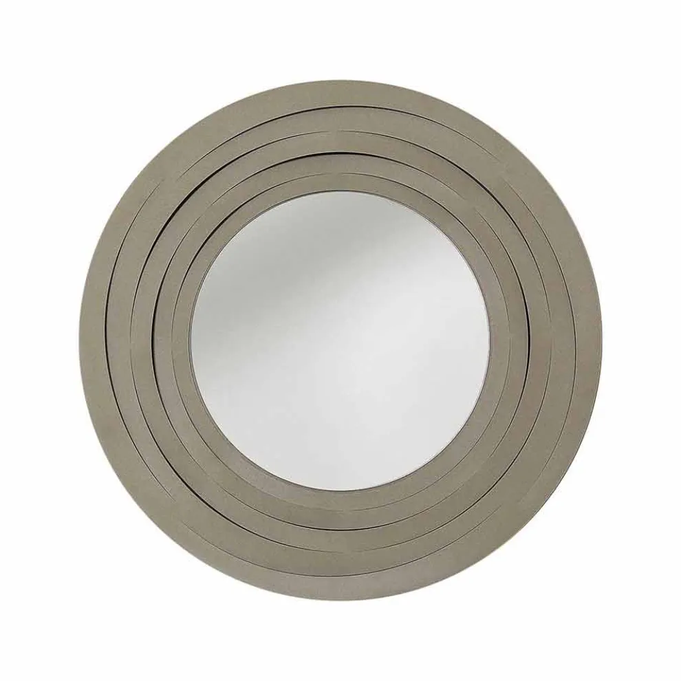 Moderner runder Wandspiegel aus farbigem Eisen Made in Italy - Origano