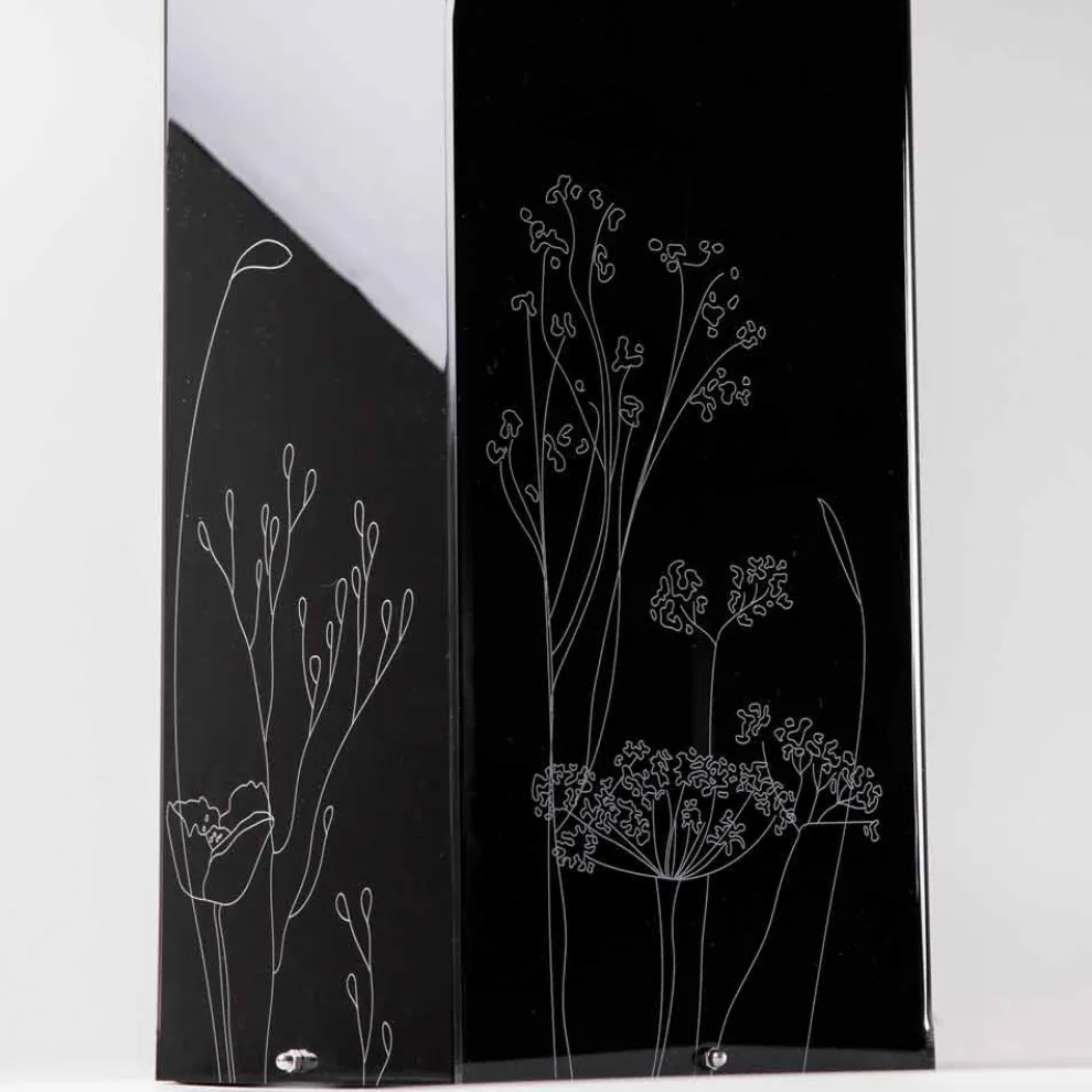 Moderner Schirmständer aus schwarzem oder transparentem Plexiglas mit Gravur - Florinto