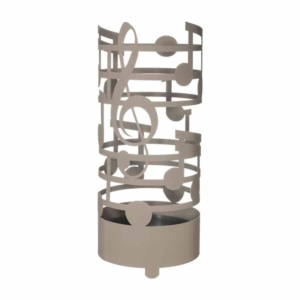 Moderner Schirmständer mit Musiknoten aus Eisen Made in Italy - Vessicchio