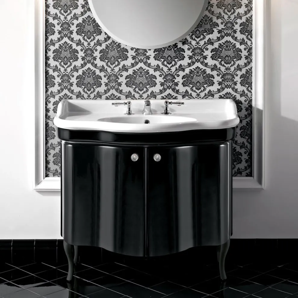 Moderner Schrank mit zwei glänzend lackierten Türen, hergestellt in Italien – Candy