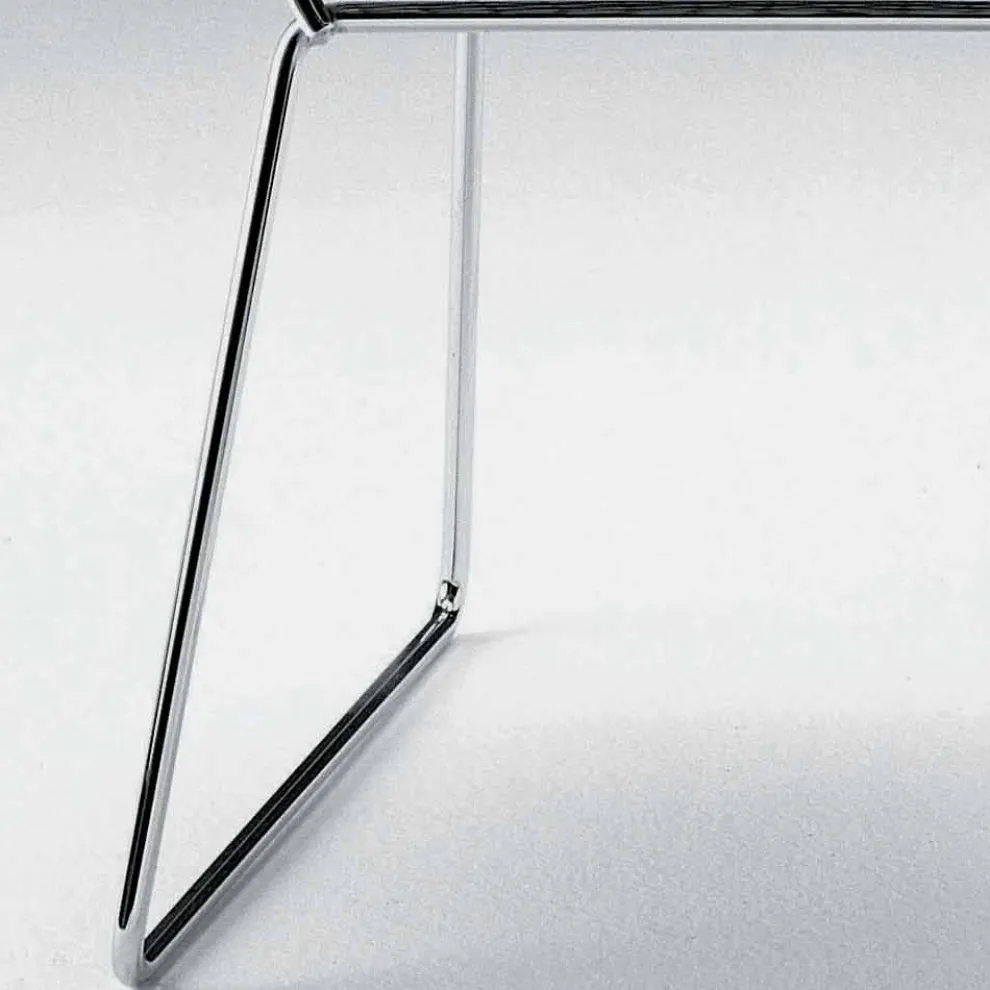 Moderner Stahlstuhl mit Luxus-Ledersitz Made in Italy - Beniamino