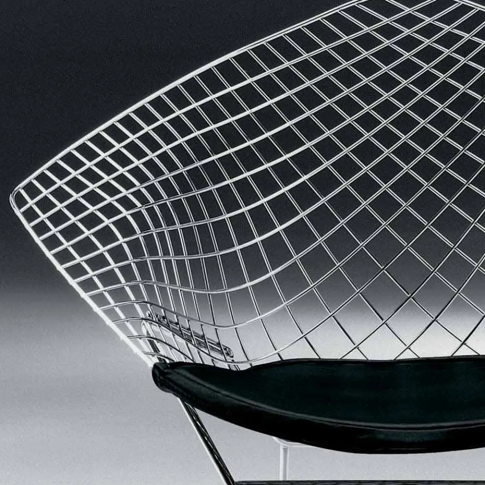 Moderner Stahlstuhl mit Luxus-Ledersitz Made in Italy - Beniamino