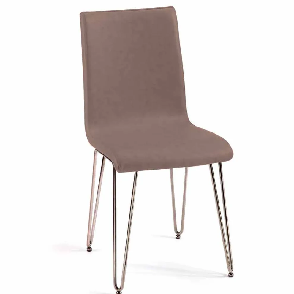 Moderner Stuhl aus Kunstleder oder Leder für Esszimmer oder Küche Maha