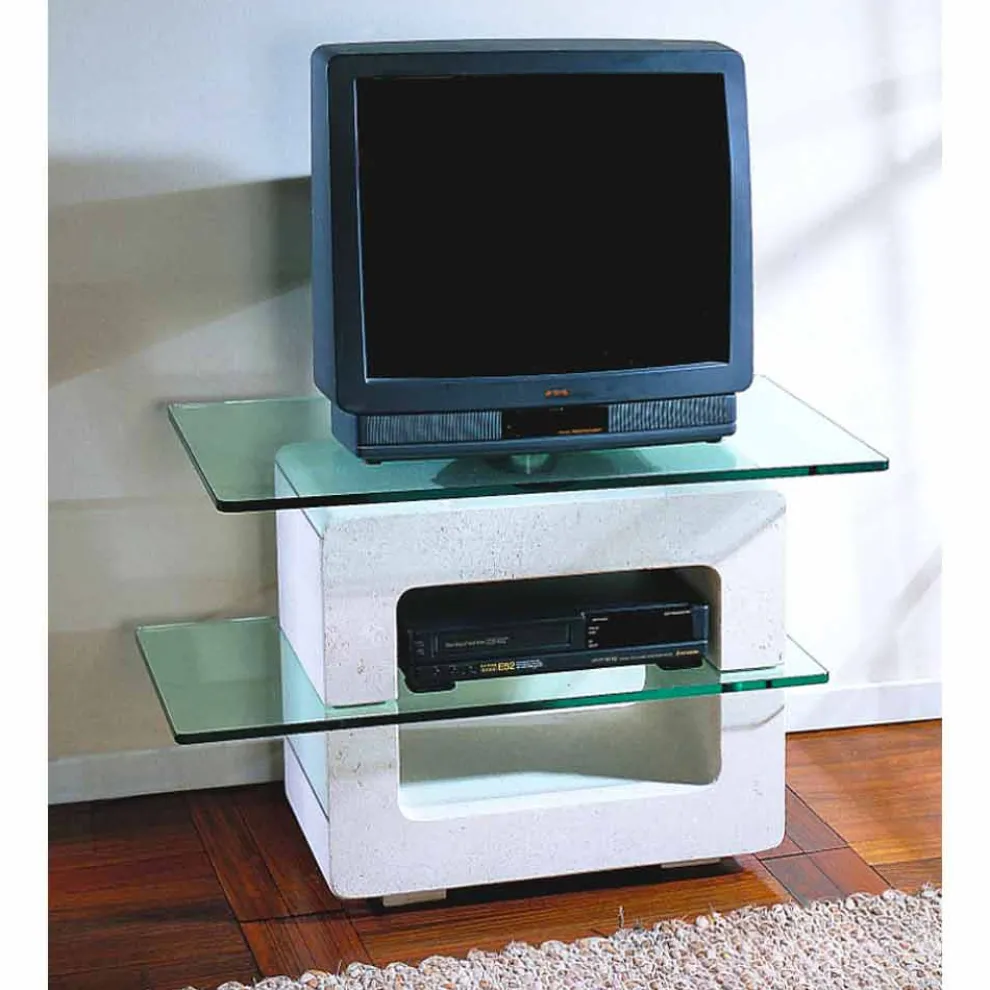 Moderner TV-Möbel aus Stein und Kristall Eleni