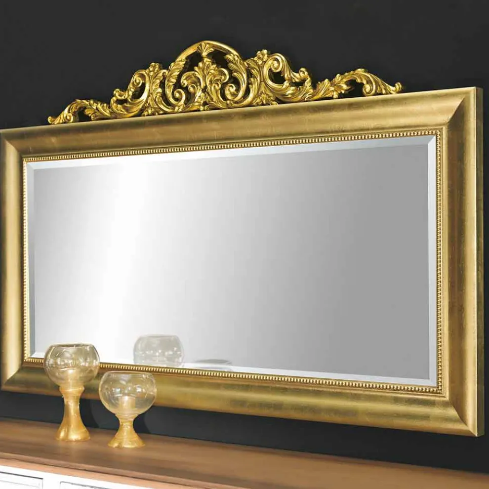 Moderner Wandspiegel aus Holz in Italien Kevin