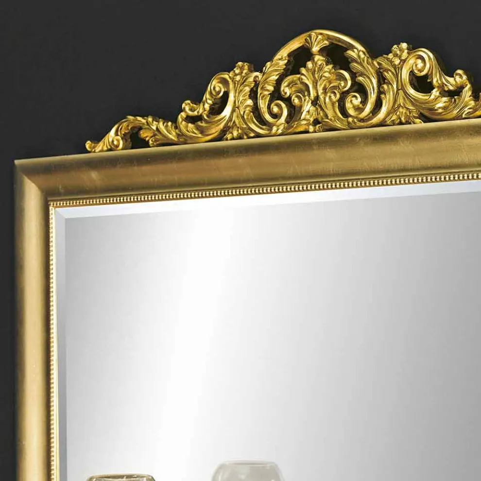 Moderner Wandspiegel aus Holz in Italien Kevin