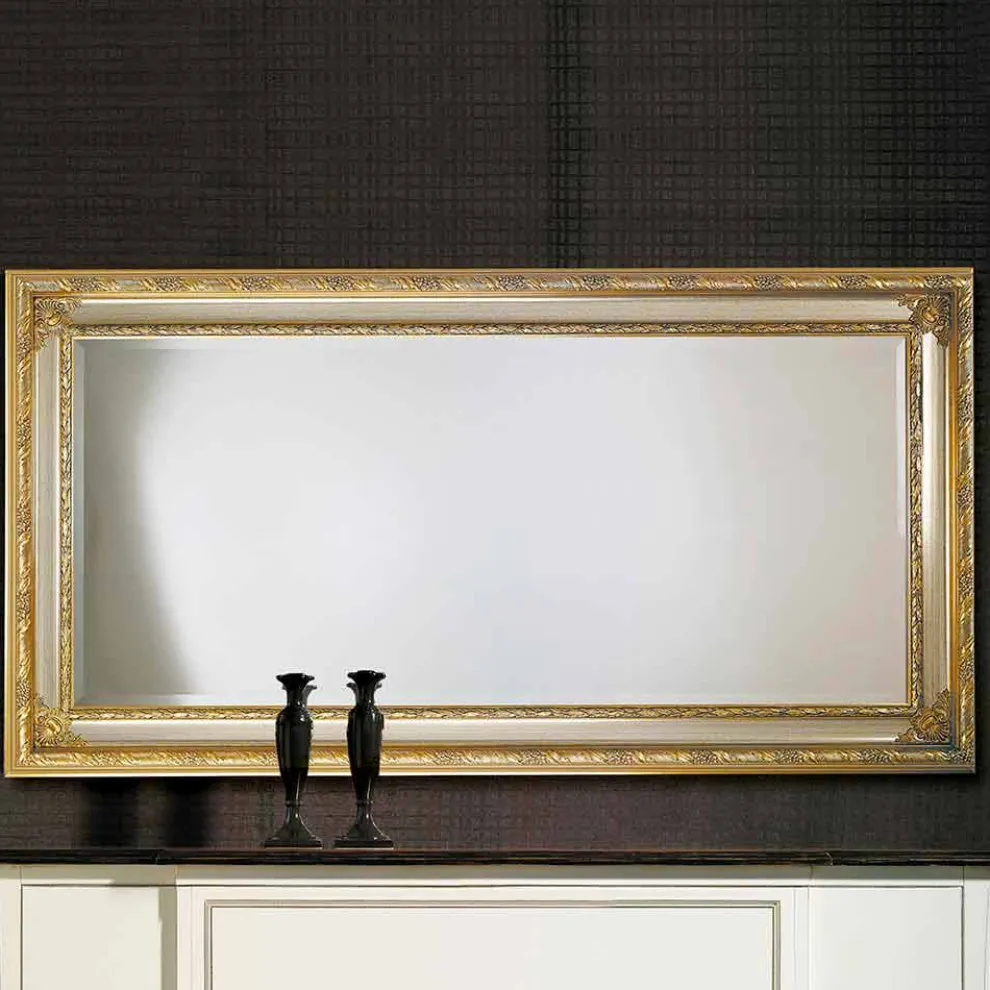 Moderner Wandspiegel aus Ayous-Holz, hergestellt in Italien Armando