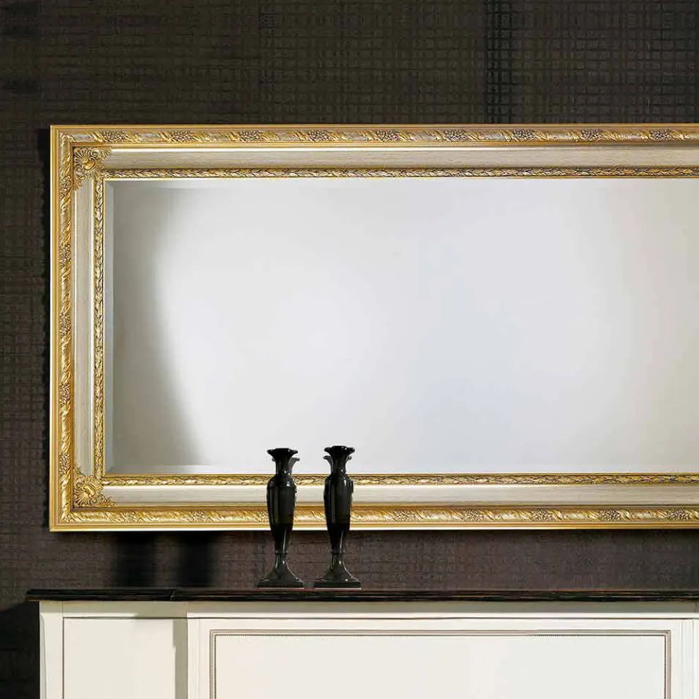 Moderner Wandspiegel aus Ayous-Holz, hergestellt in Italien Armando