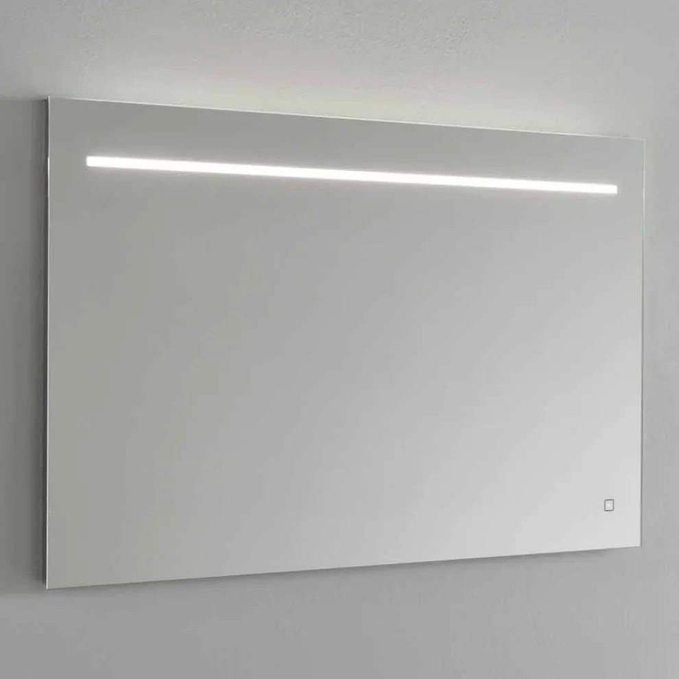Moderner Wandspiegel mit LED-Licht und Stahlrahmen Made in Italy - Yutta