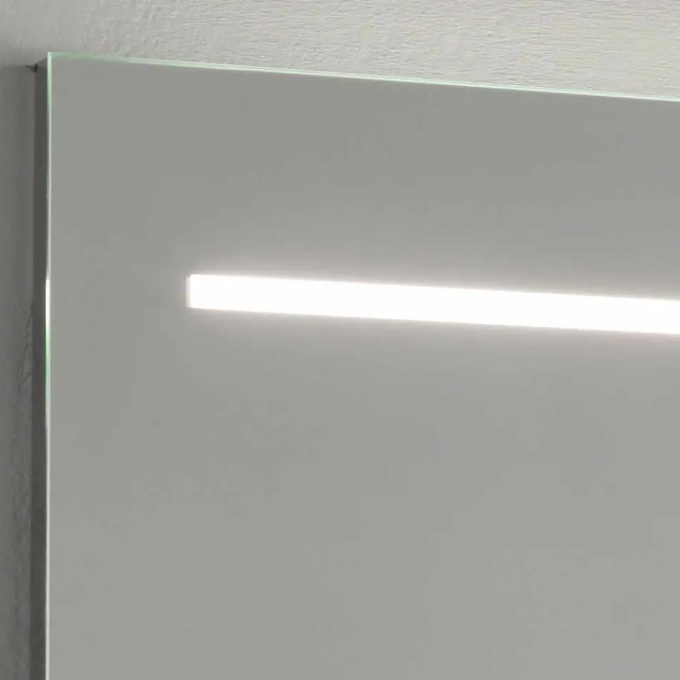 Moderner Wandspiegel mit LED-Licht und Stahlrahmen Made in Italy - Yutta