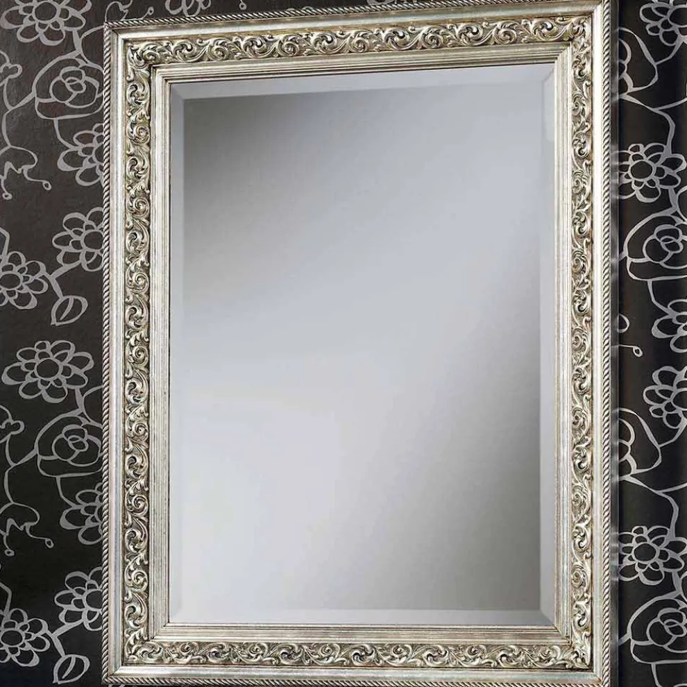 Moderner Wandspiegel aus Holz handgefertigt in Italien Piero