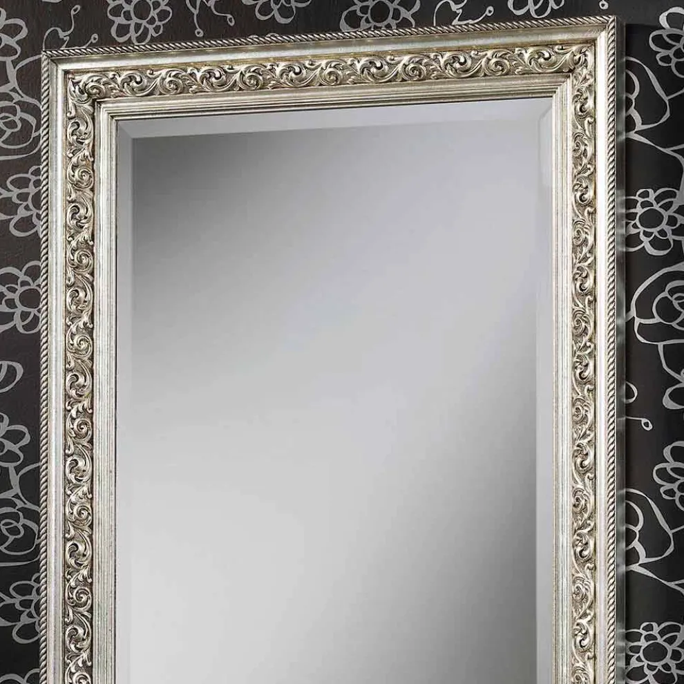 Moderner Wandspiegel aus Holz handgefertigt in Italien Piero