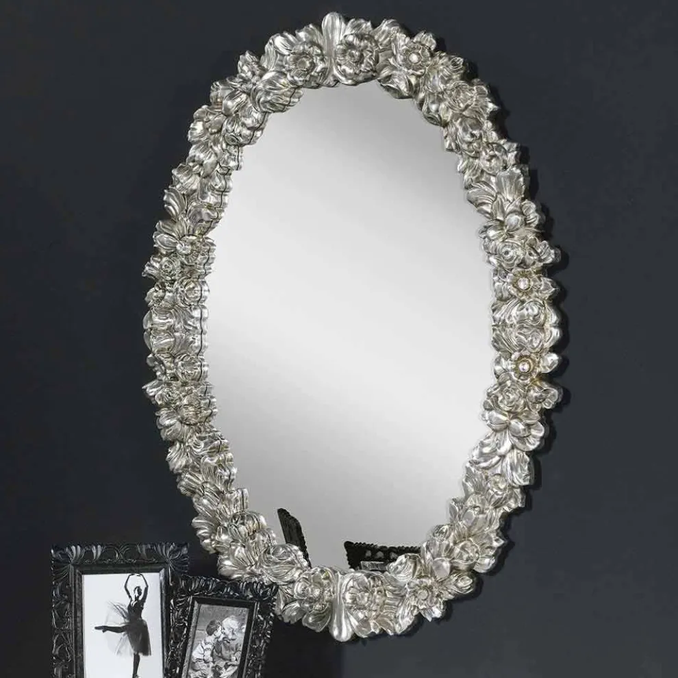 Moderner Wandspiegel aus Tannenholz handgefertigt in Italien Filippo