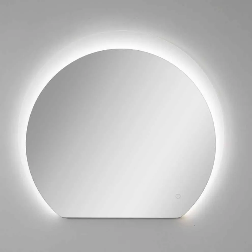 Moderner Wandspiegel mit sandgestrahltem Detail und LED Made in Italy - Rialto