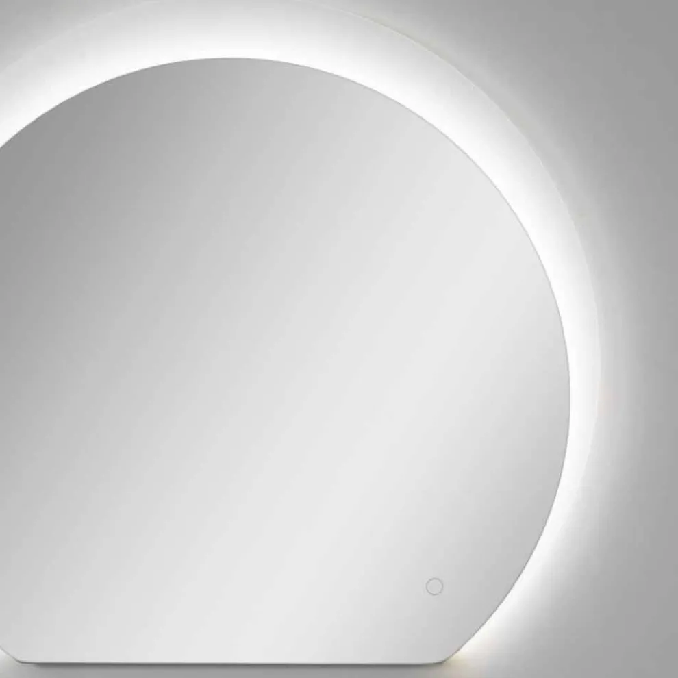 Moderner Wandspiegel mit sandgestrahltem Detail und LED Made in Italy - Rialto