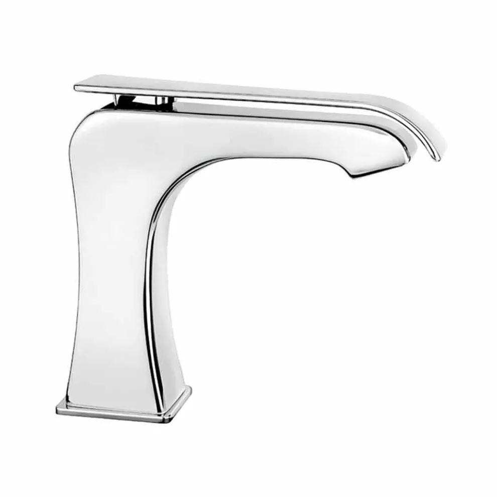 Moderner Waschtischmischer aus verchromtem Messing Hergestellt in Italien - Bonina