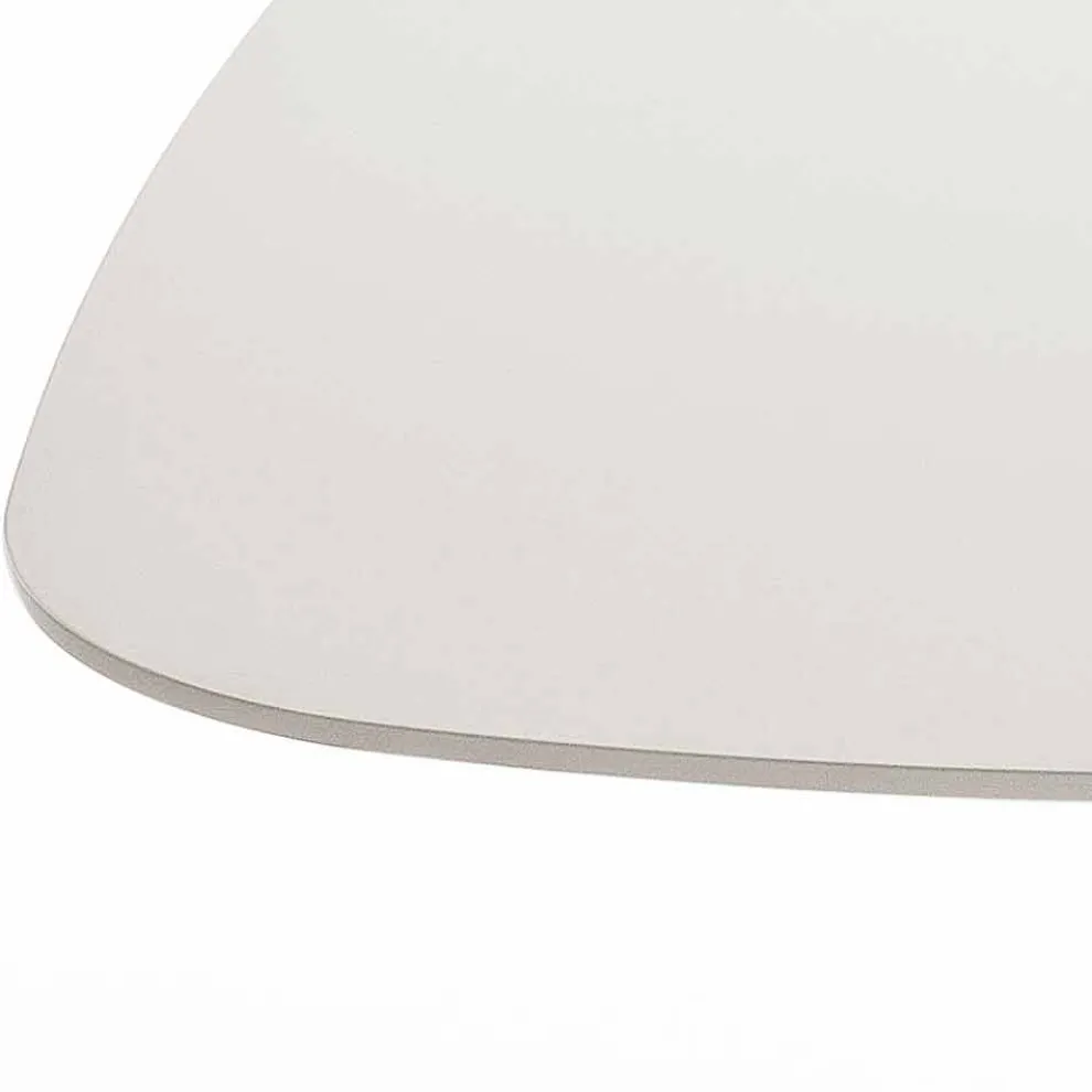 Moderner weißer Esstisch aus MDF mit Verzierung aus Eiche 100x200Clark