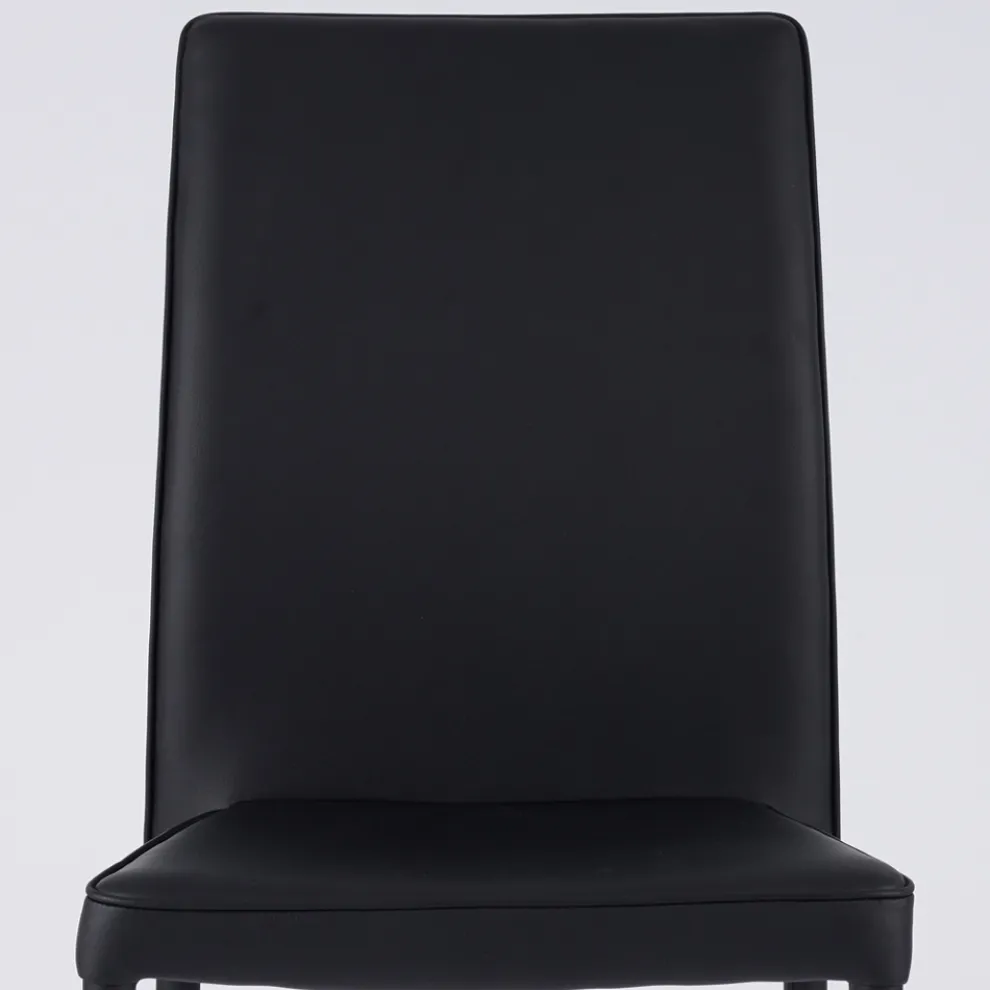 Moderner Wohnbereichsstuhl aus Öko-Leder und Metall, hergestellt in Italien – Michaela