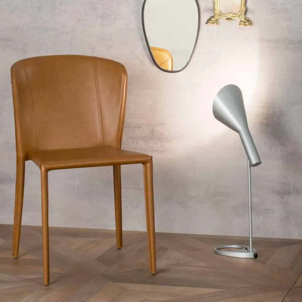 Moderner Wohnzimmer-Kunstledersessel, 4 Stück - Accadia