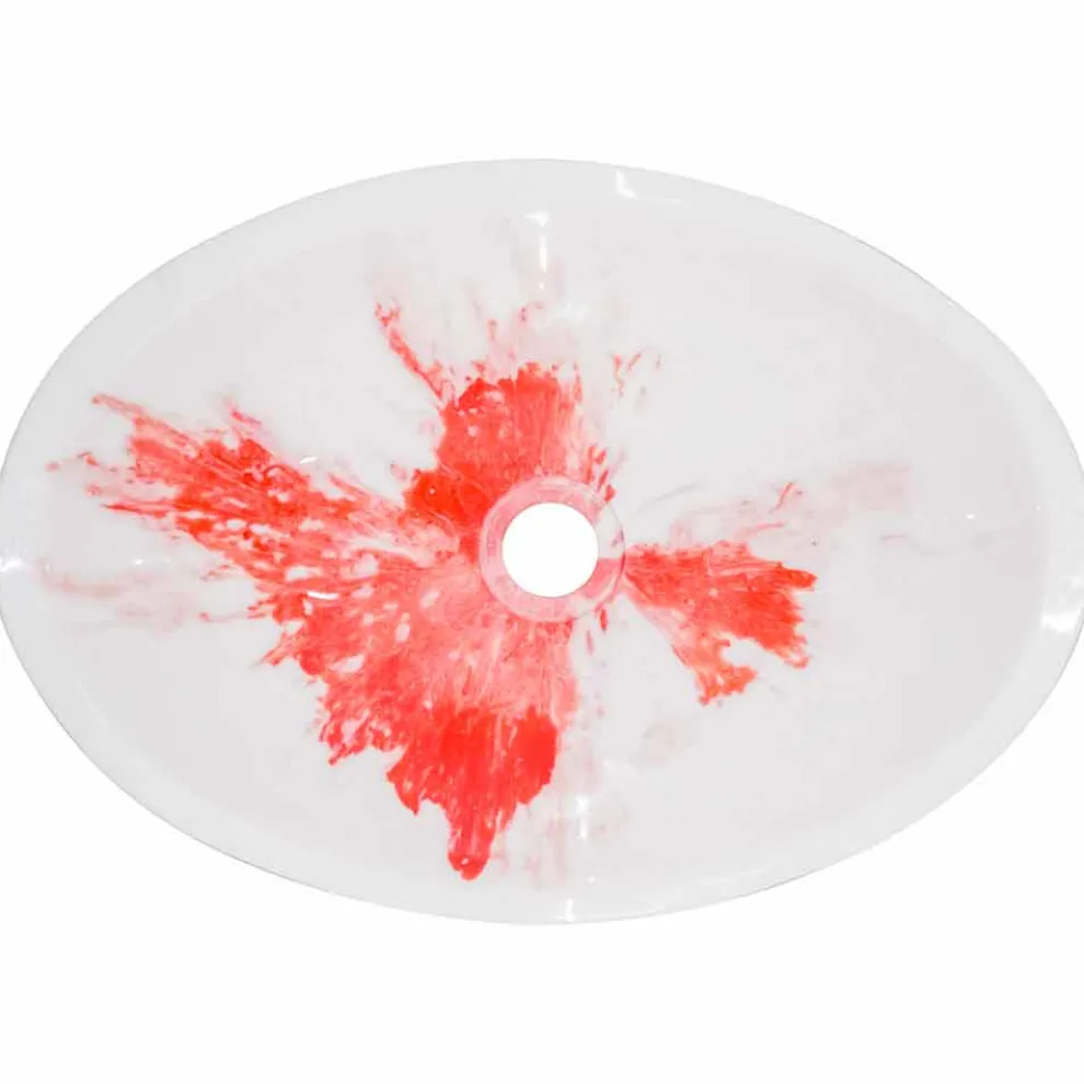 Modernes Aufsatzbecken aus weißem Harz - Marcedusa