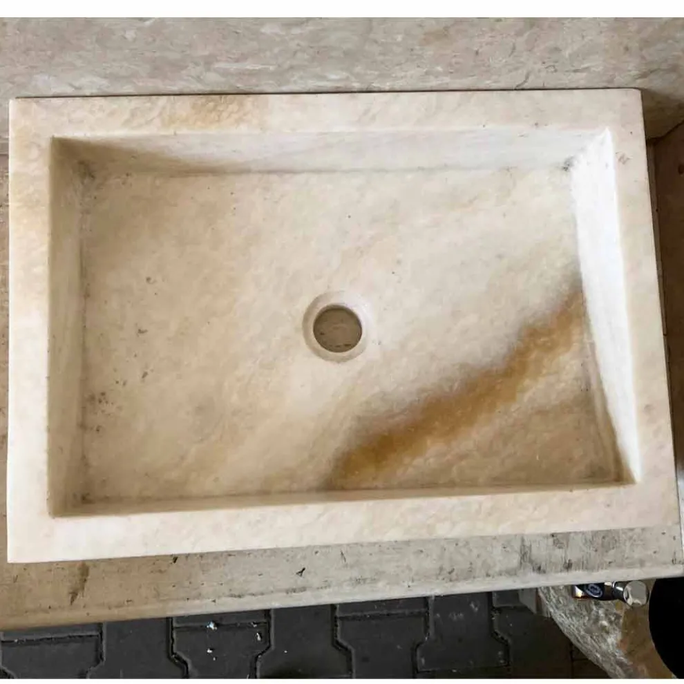 Modernes Aufsatzwaschbecken aus Onyxstein Jef, Unikat