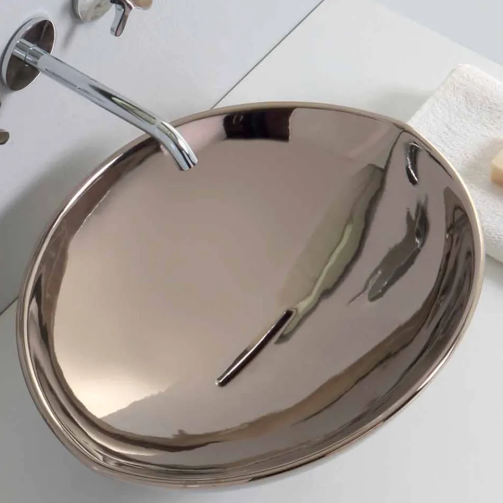 Modernes Aufsatzwaschbecken aus Keramik in Italien