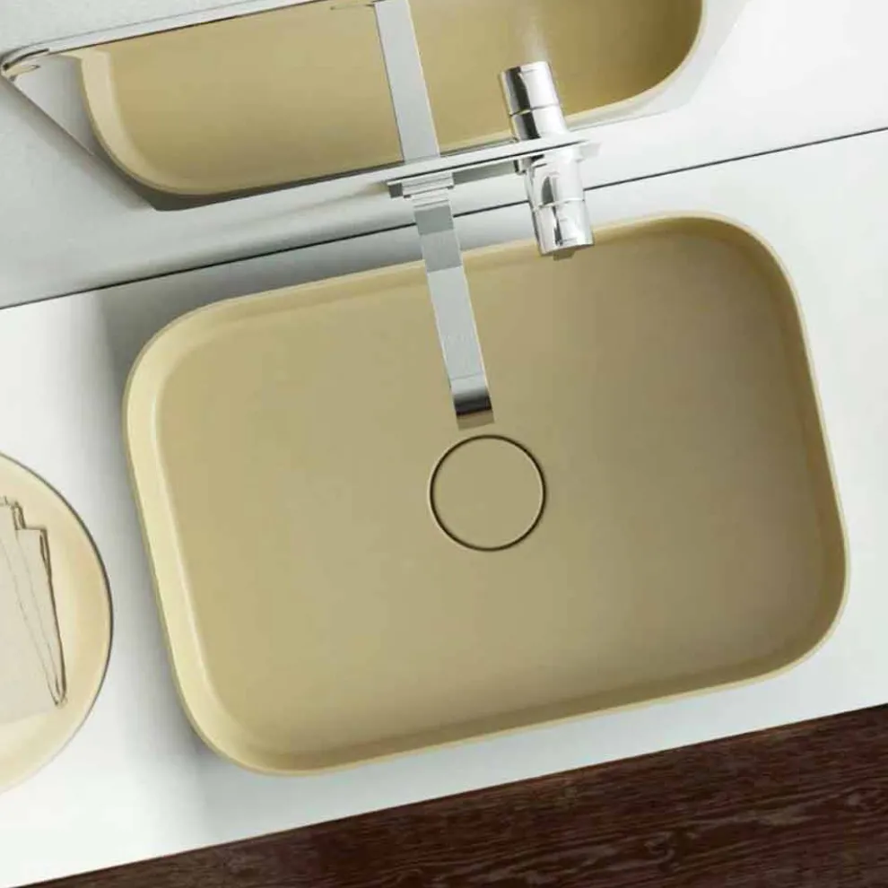 Modernes Aufsatzwaschbecken farbiggestallbar made in Italy, Formicola