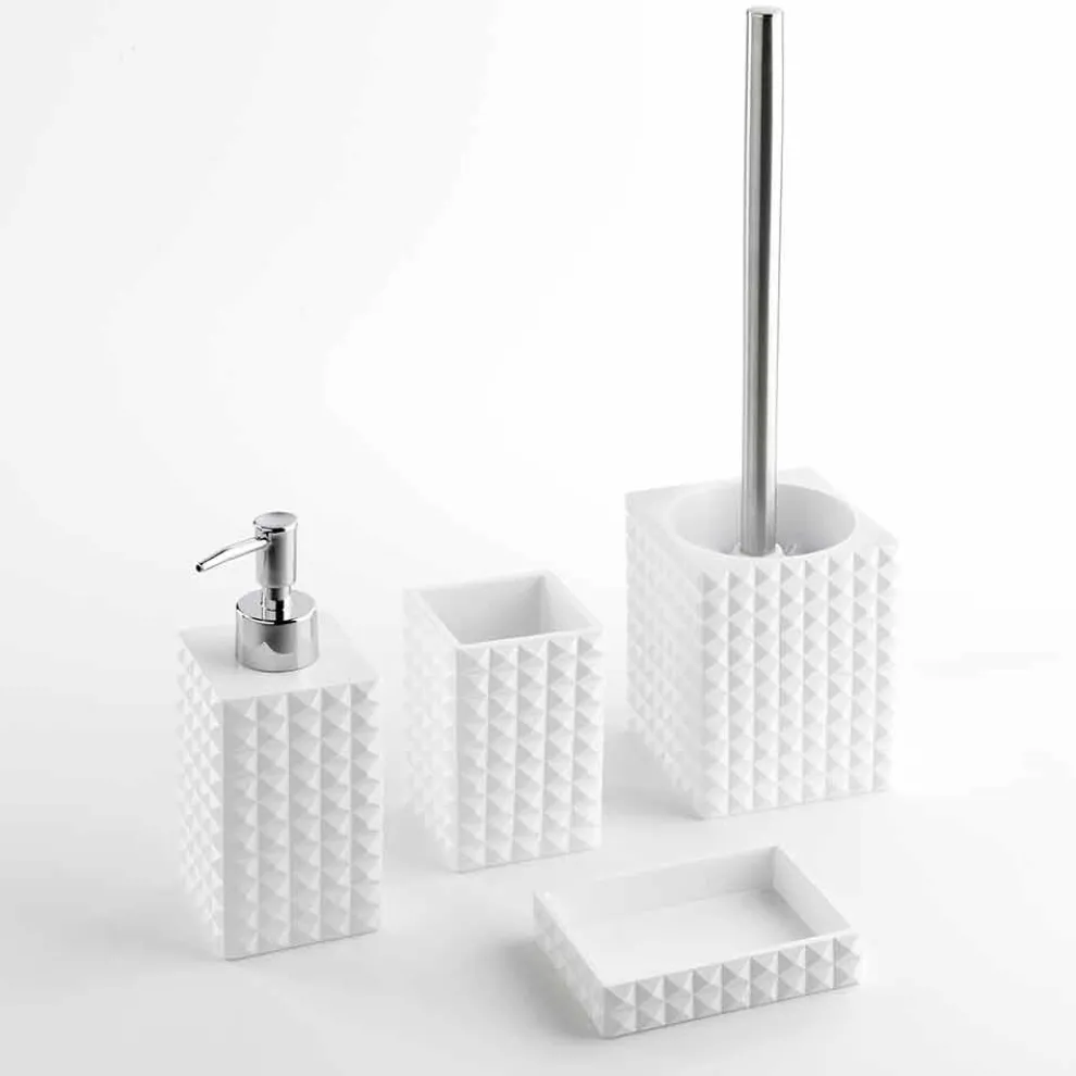 Modernes Badezimmerzubehör aus weißem Harz oder Sandperlen