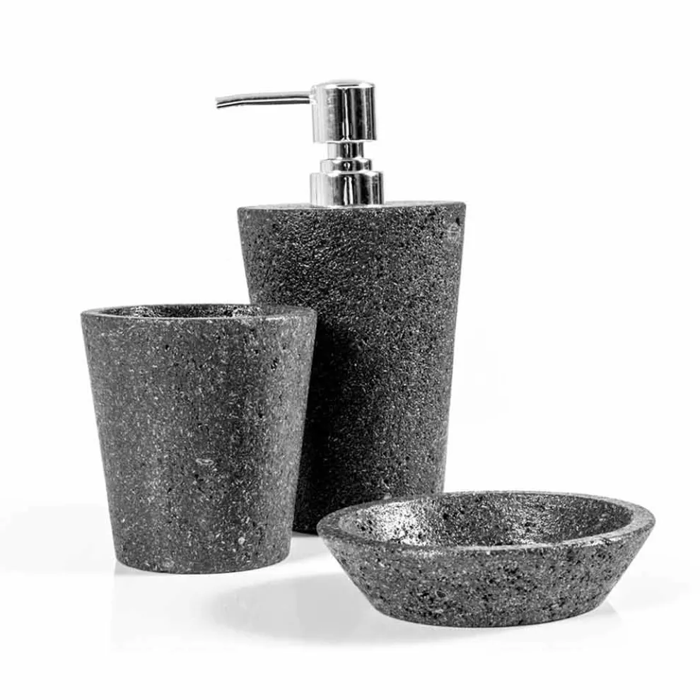 Modernes Badezimmerzubehör aus Lavastein Montiano